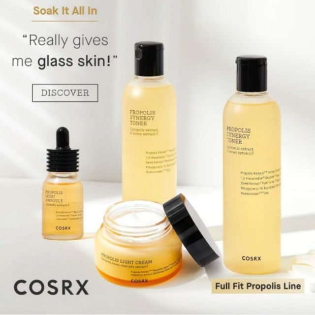COSRX PROPOLIS LIGHT AMPOULE 30ML & 280ML PROPOLIS TONER EXP 2023
