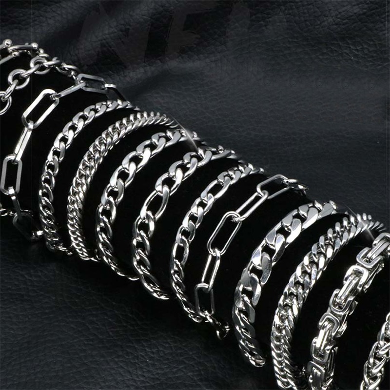 COLORFUL BLING Cuban Link Chain Ring – Punk Stainless Steel Band - View #8