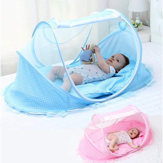 Portable foldable crib cheap with mosquito net