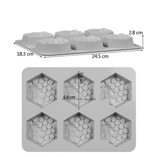 Silicone Soap Mould 6 Cavity Rectangle Bake Tray Portable for Homemade DIY  Mold MAZI888