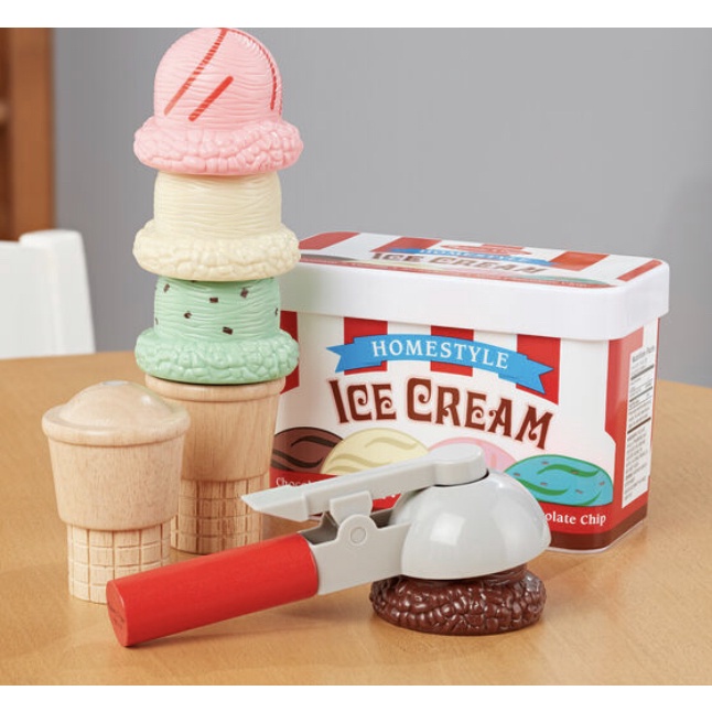 Melissa And Doug Magnetic Scoop And Stack Ice Cream Cone Pretend Play