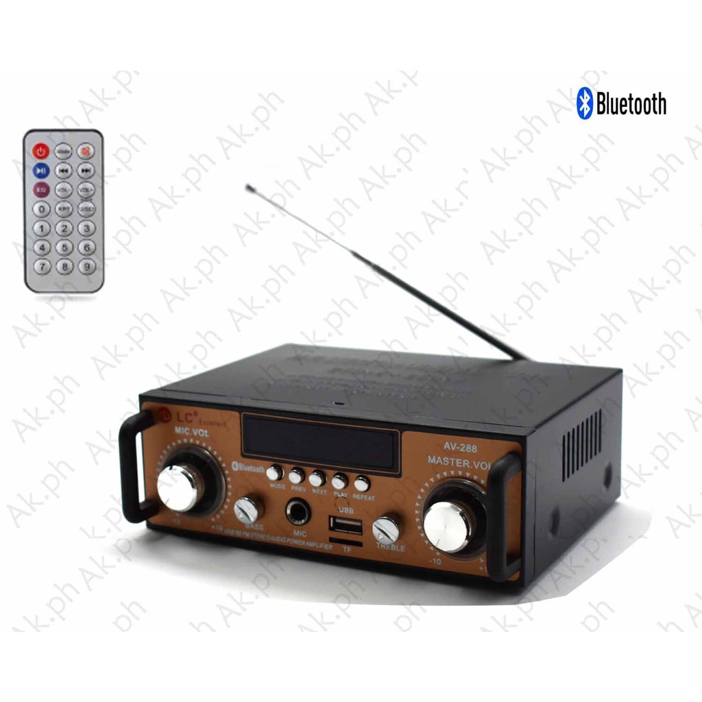 Av828bt Bluetooth Audio Amplifier with Remote Control Shopee Philippines