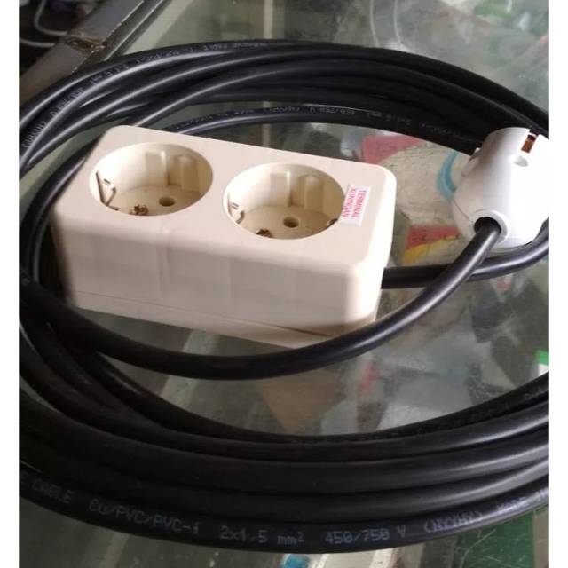 UTICON 2-Hole Socket 10 Meter Cable NYYHY 2x1.5 BROCO SNI Plug two ...