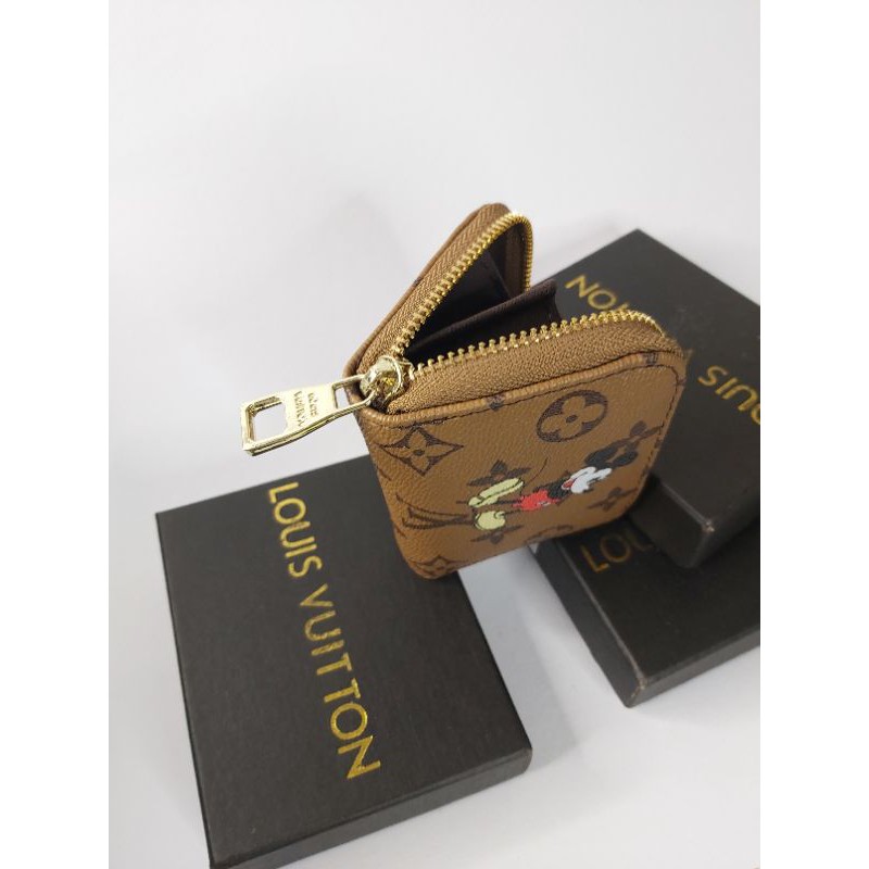 LV x Mickey Mouse short wallet w/BOX