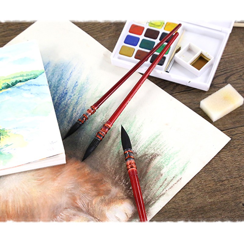 Squirrel Fur Hair Watercolor Paint Brush Ancient Rhyme Painting Brush