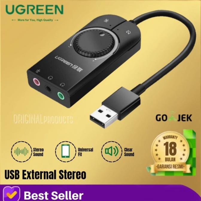 Ugreen Sound Card USB to 3.5mm Audio Aux iphone ipad PS5 Microphone ...