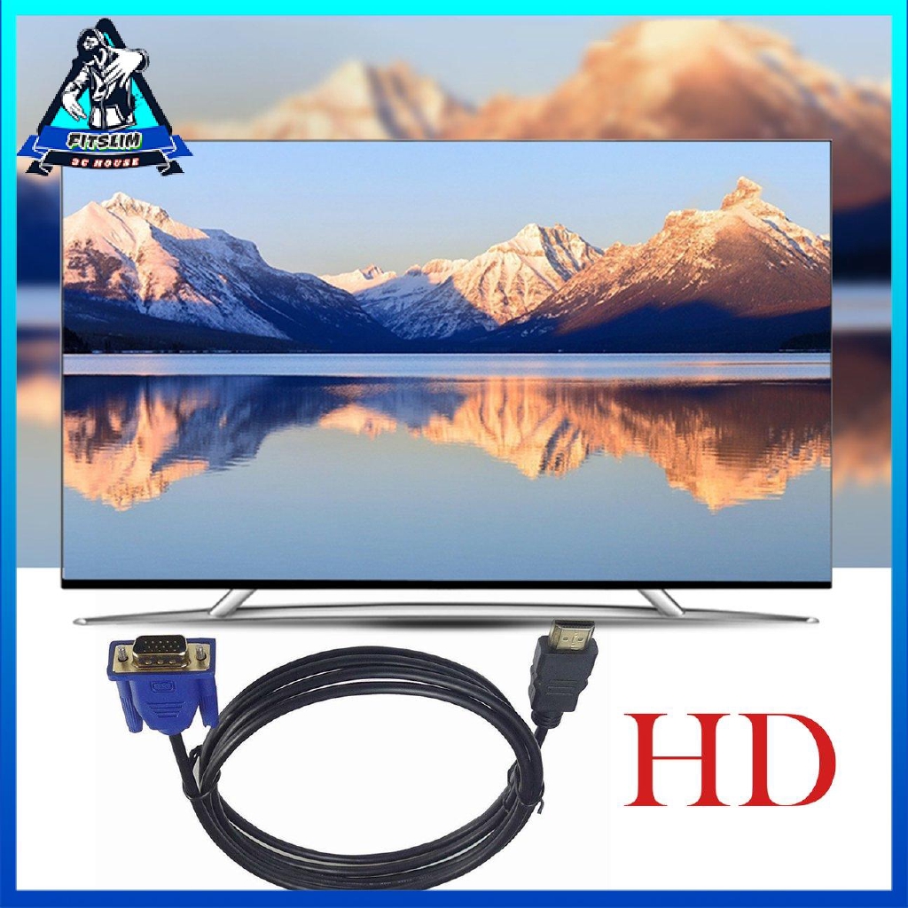 Universal 1080p Hdmi To Vga Converter Cable For Pc Laptop Tablet High Resolution Adapter 4186