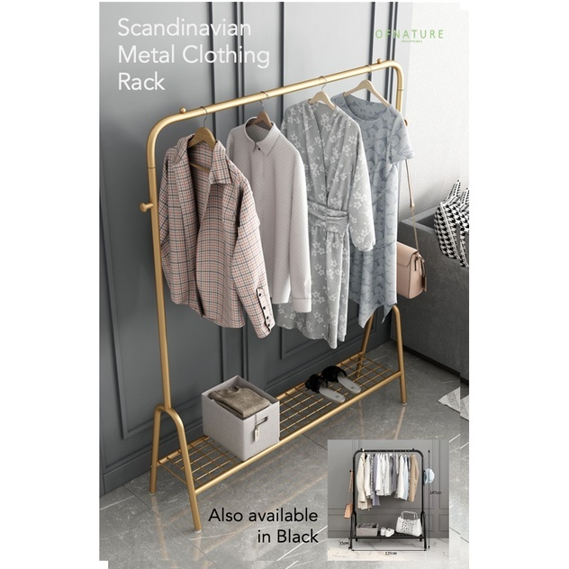 Nordic Metal Clothing Rack Clothes Storage Hanger | Shopee Philippines