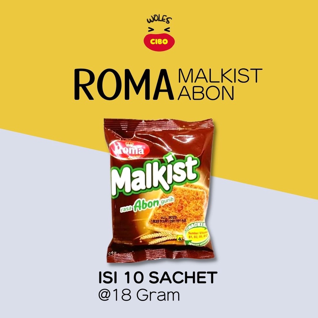 Roma Malkist Shredded Renceng 18 grams Contains 10 Sachets of Shredded ...