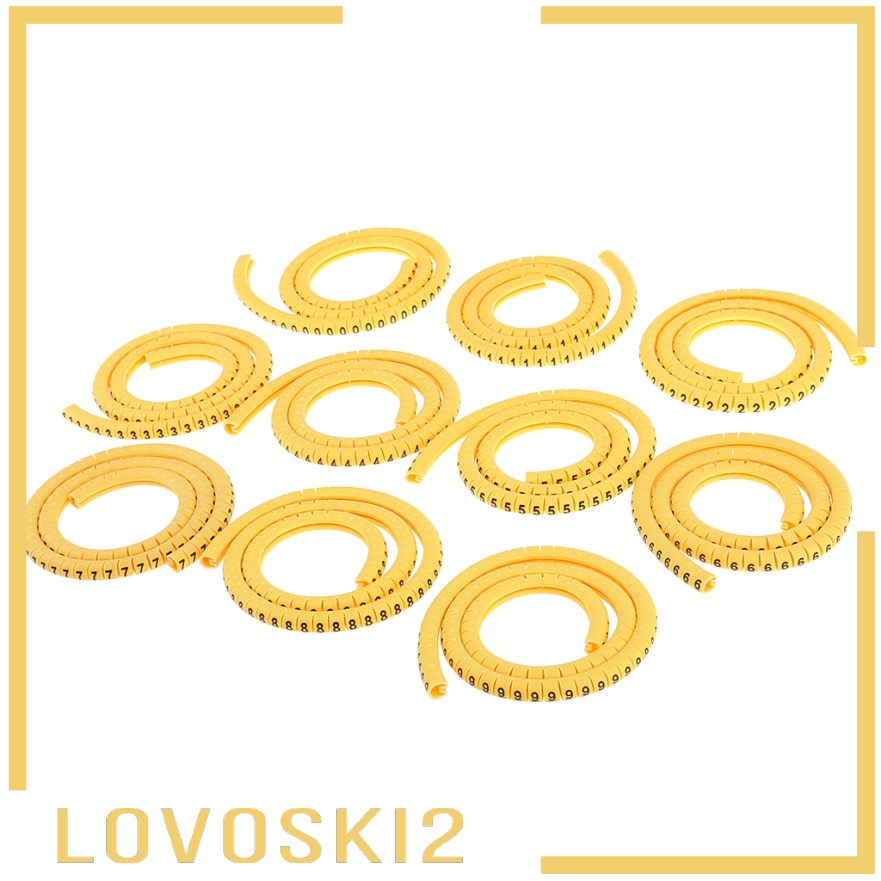 [LOVOSKI2] 1000pcs Yellow Round Cable Tags Management Wire Marker 0.5mm ...