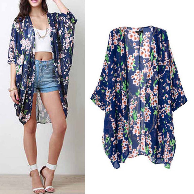 Cardigan floral kimono hotsell