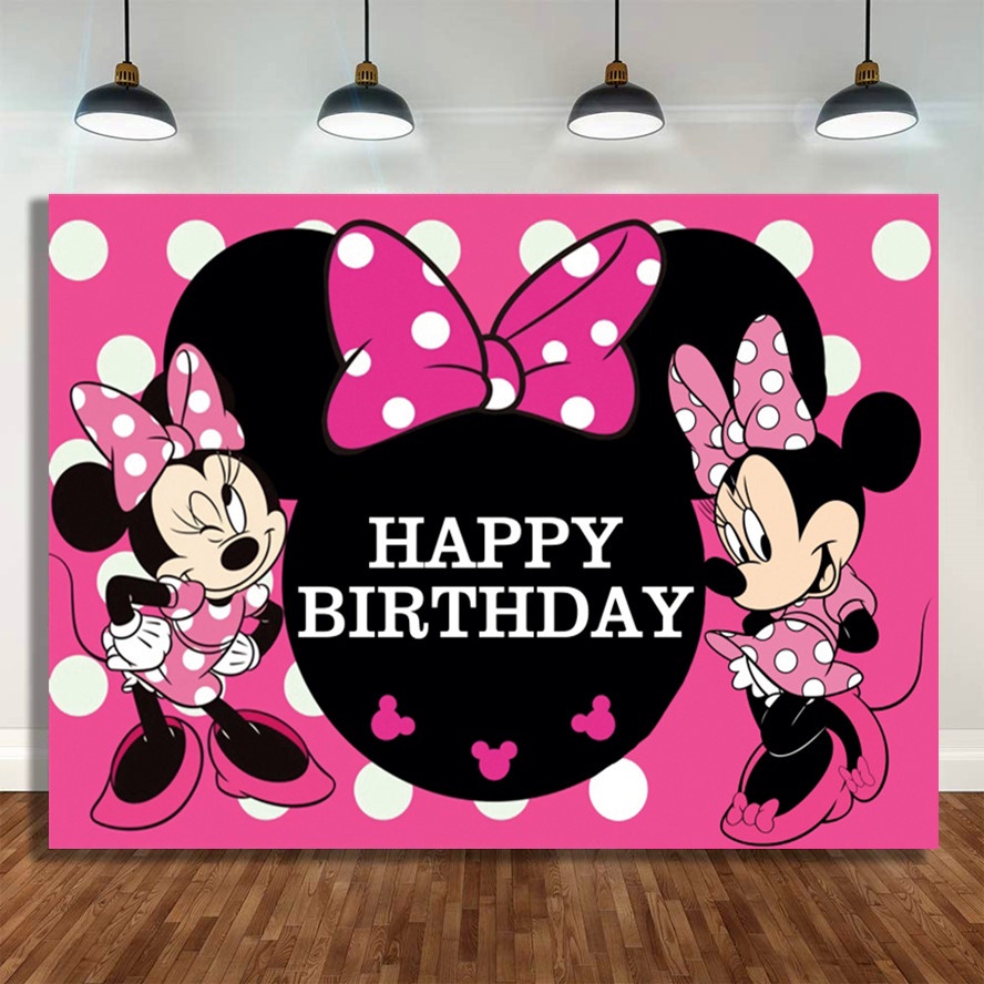 1pc 125 80cm Minnie Mouse Photography Backgrounds Vinyl Cloth Photo   34b27fe0fcb0f51823de6ce694fe0420