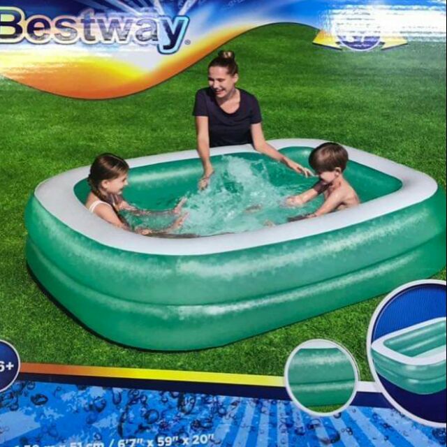 Bestway Small Rectangular Inflatable Swimming Pool Shopee Philippines