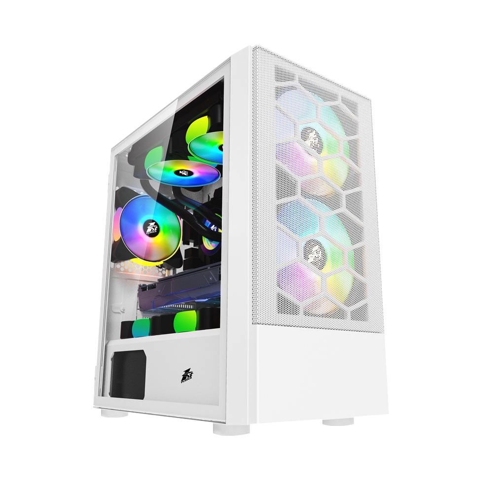 COMPUTER CASE 1STPLAYER FIREBASE X4-M MID-TOWER GAMING CASE W/ MESH ...