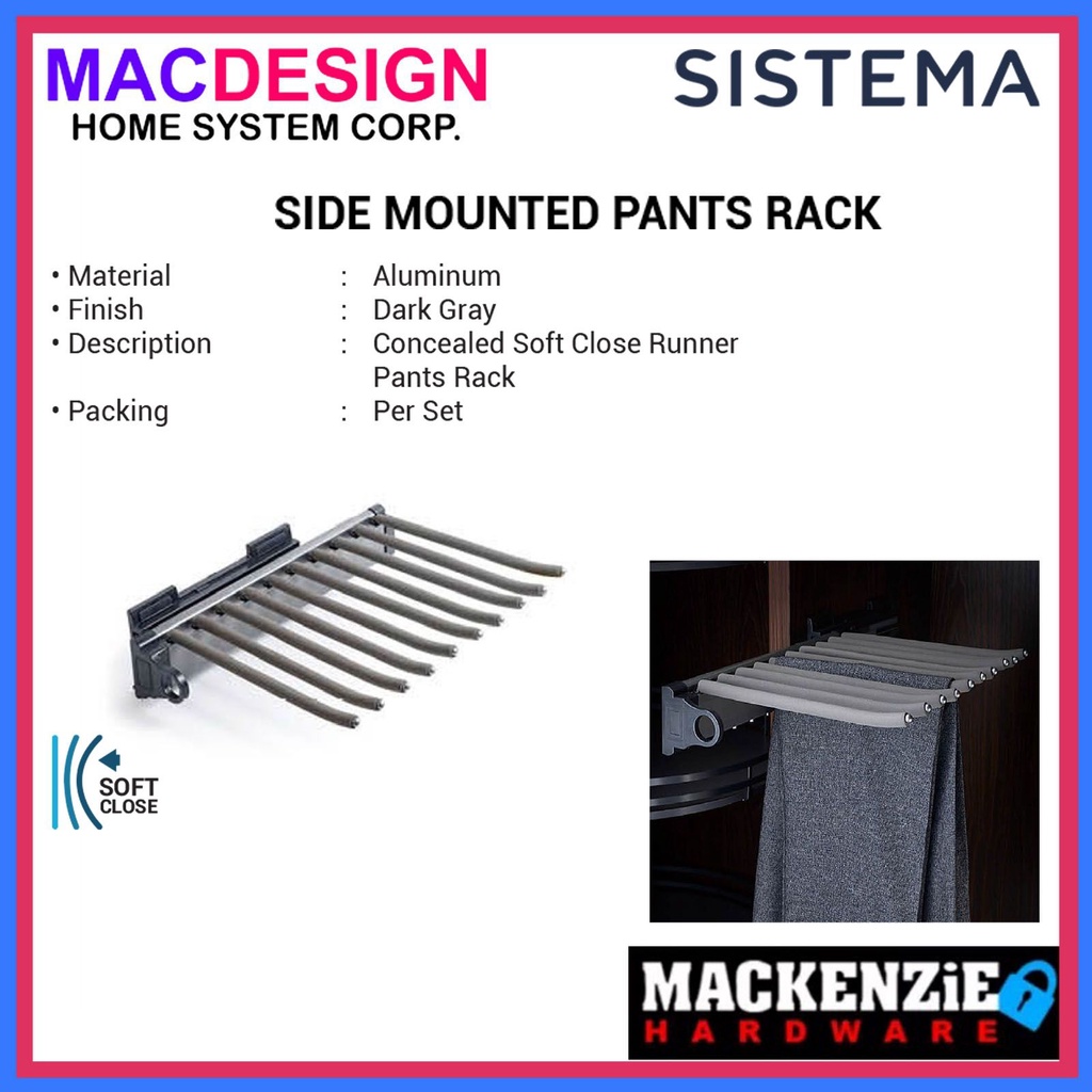 Sistema VD029L Side Mounted Pants Rack | Shopee Philippines