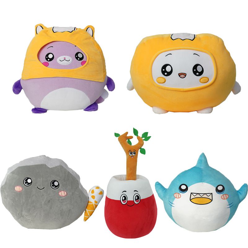 New!! Lankybox Boxy/Foxy/Rocky Removable Plush Toys Cartoon Luminous ...