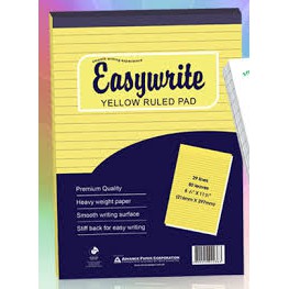 Easywrite Yellow Pad 80lvs 216mmx297mm sold per pad | Shopee Philippines