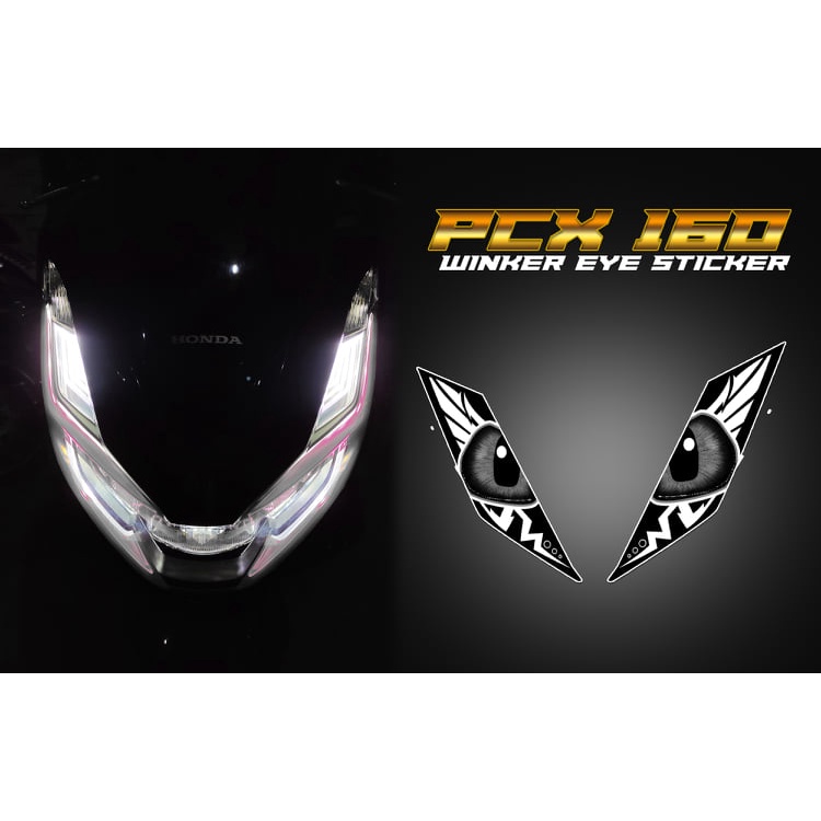 Winker For Honda PCX 160 Black and White Toothless Eyes | Shopee ...