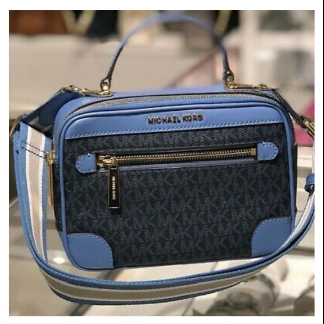 Michael kors camera bag on sale blue