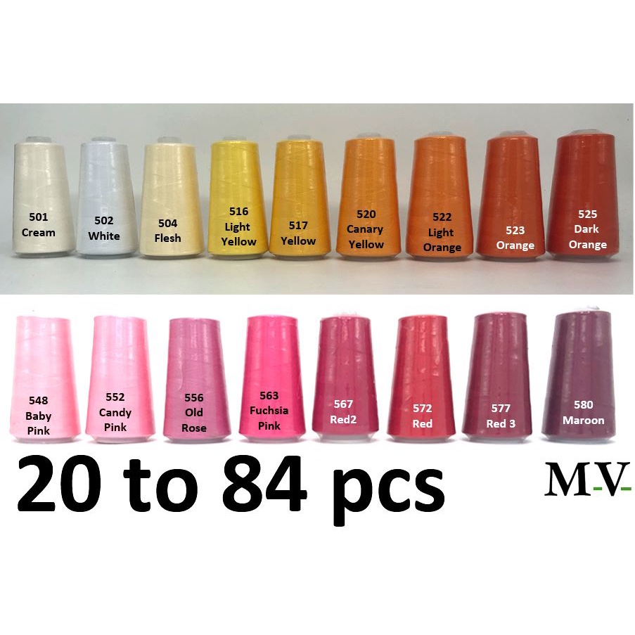 Sinulid Polyester sewing thread 3000y tkt 120 (20 to 84pcs) | Shopee ...