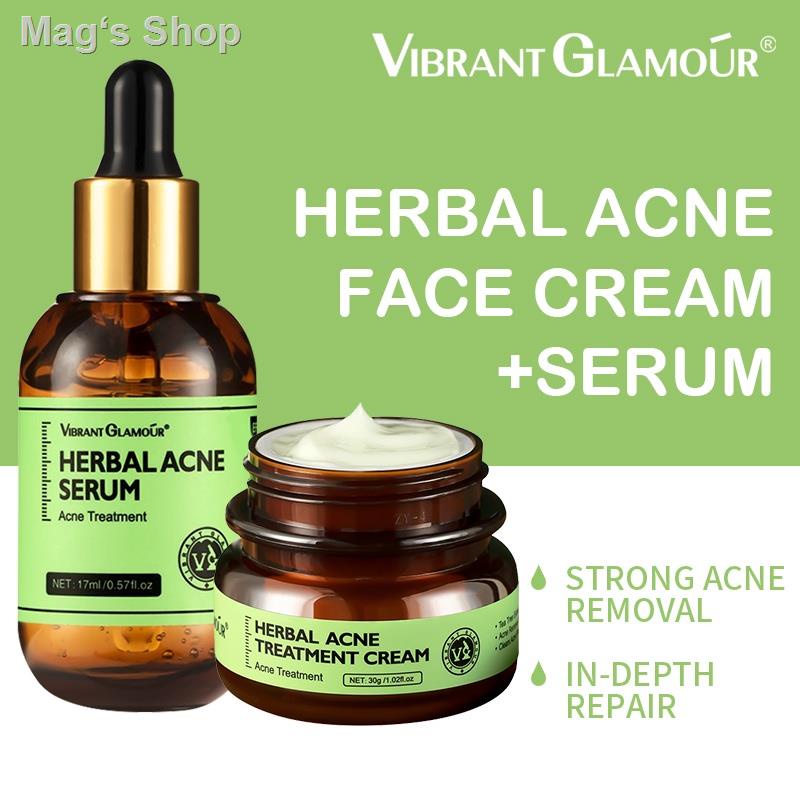 ♞VIBRANT GLAMOUR Herbal Acne Treatment Set Anti-Acne Clear Pimples