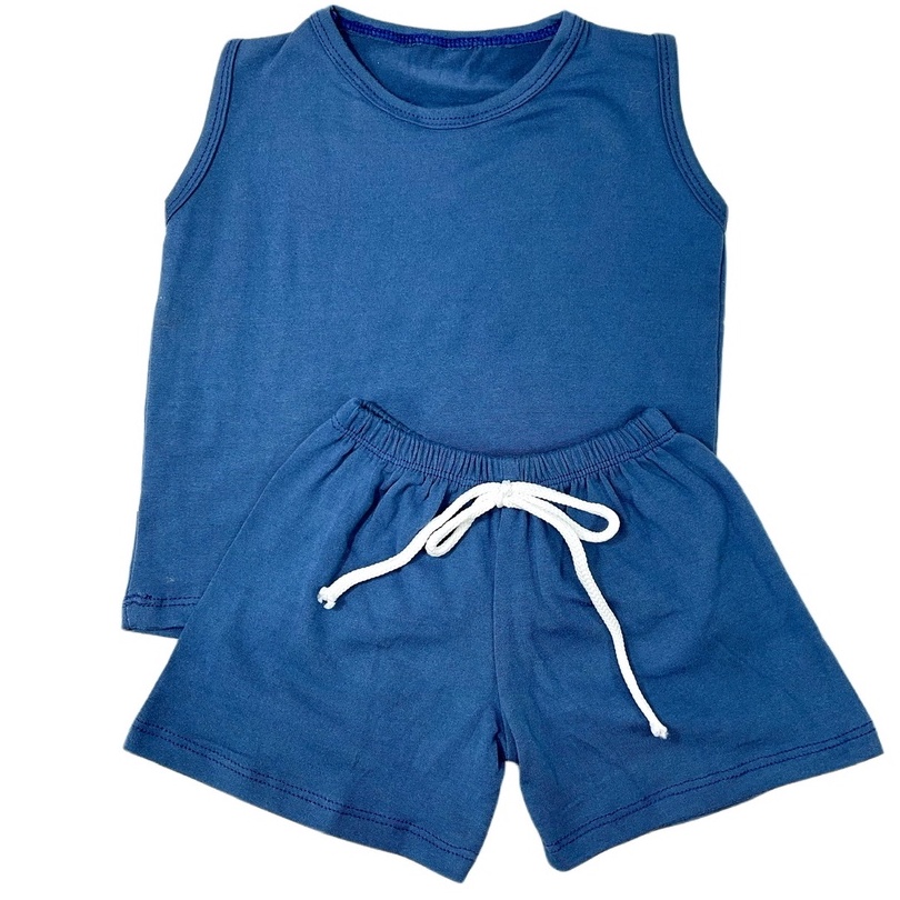 PLAIN KIDS TERNO SLEEVELESS SHORTS / COORDINATE SET / CASUAL WEAR ...