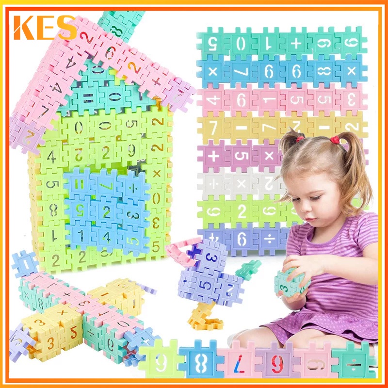kes* 70pcs number Small Building Blocks Kid Children Boy Girl Puzzle ...