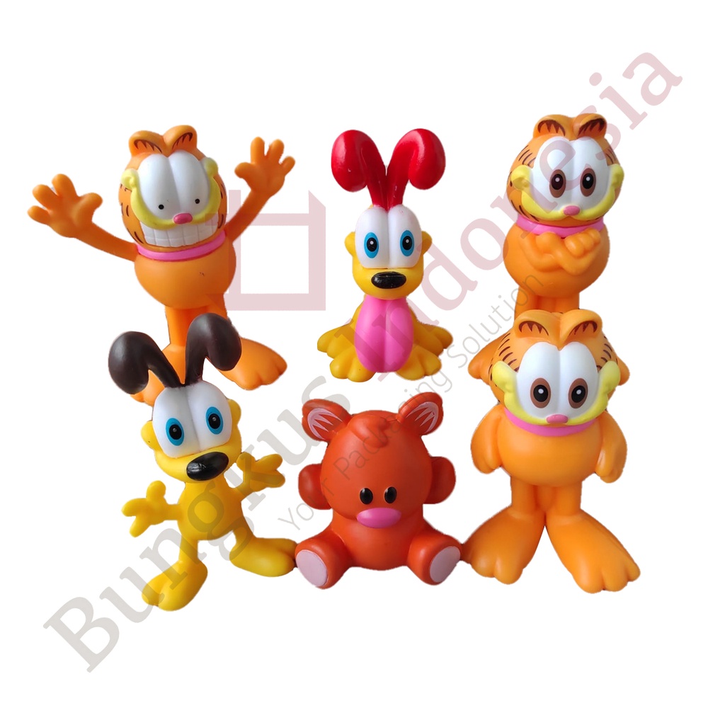 Garfield Display Figure/Topper Cake Set 6pcs | Shopee Philippines