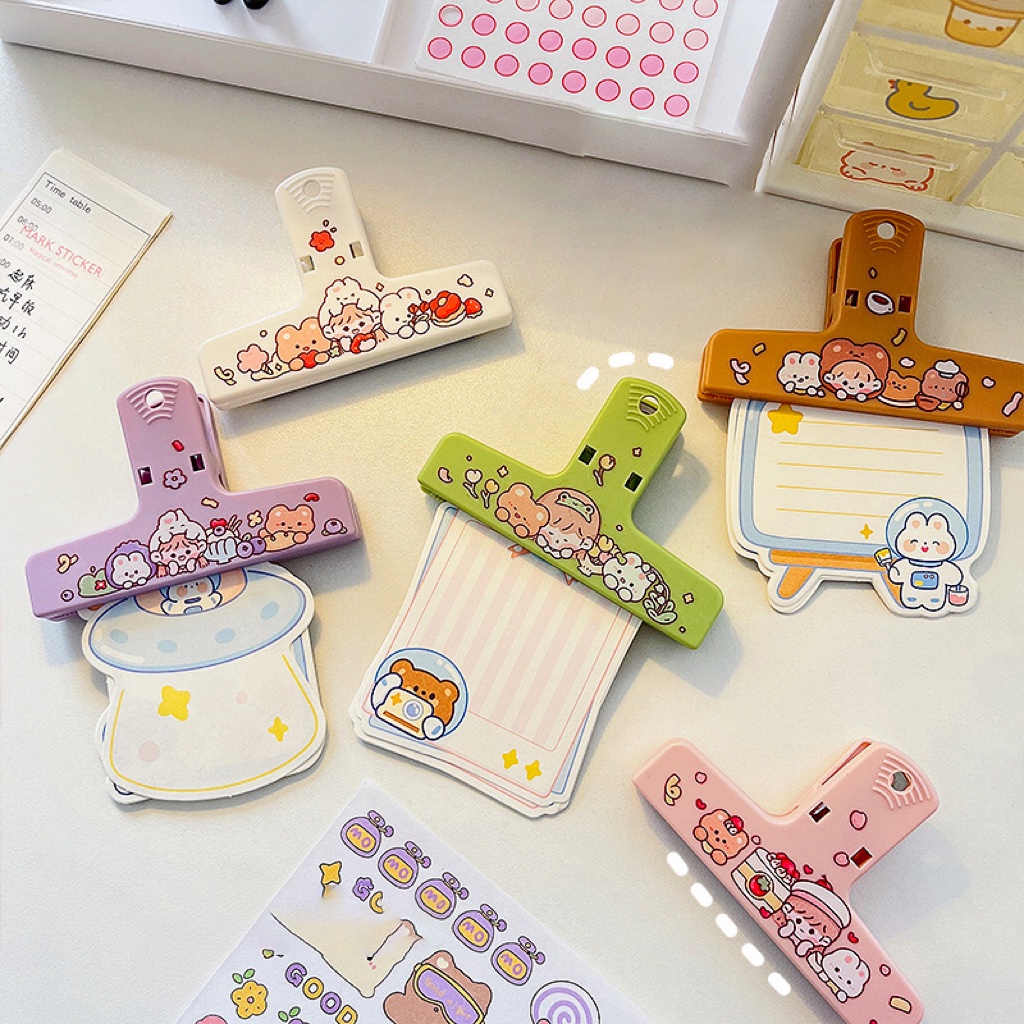 Cute Cartoon Note Clip with Magnetic Suction School Office Creative ...