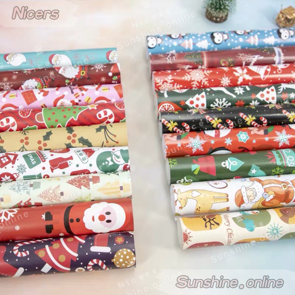 10sheets/roll XMAS Birthday Wedding Gift Wrapper Christmas Gift paper ...