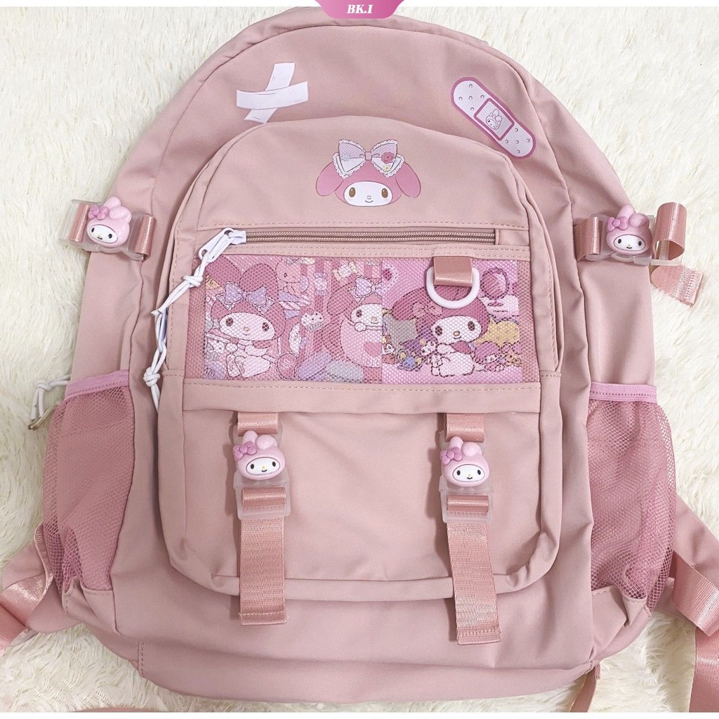 Sanrios Kawaii Backpack HelloKittys Kuromi Melody Cinnamoroll Pudding ...
