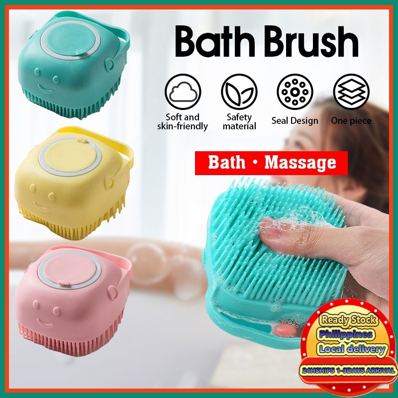 Silicone Shower Brush Exfoliating Cleansing Soft Brush Scrubber
