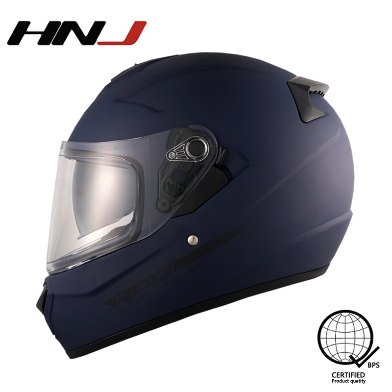 HNJ 2021 PLAIN women helmet full face for motorcycle dual visor full ...