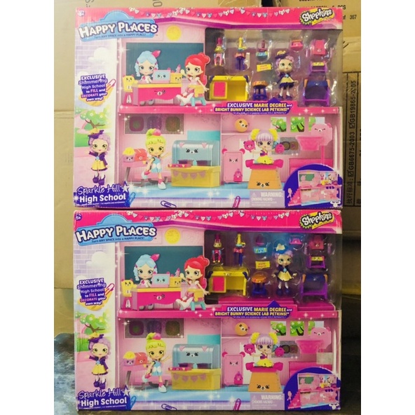 Shopkins House Play Set - Sparkle Hill High School And Accessories