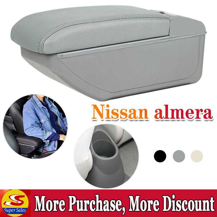 【SuperSales】Armrest Box For Nissan VERSA Sedan Latio Sunny Double Layer