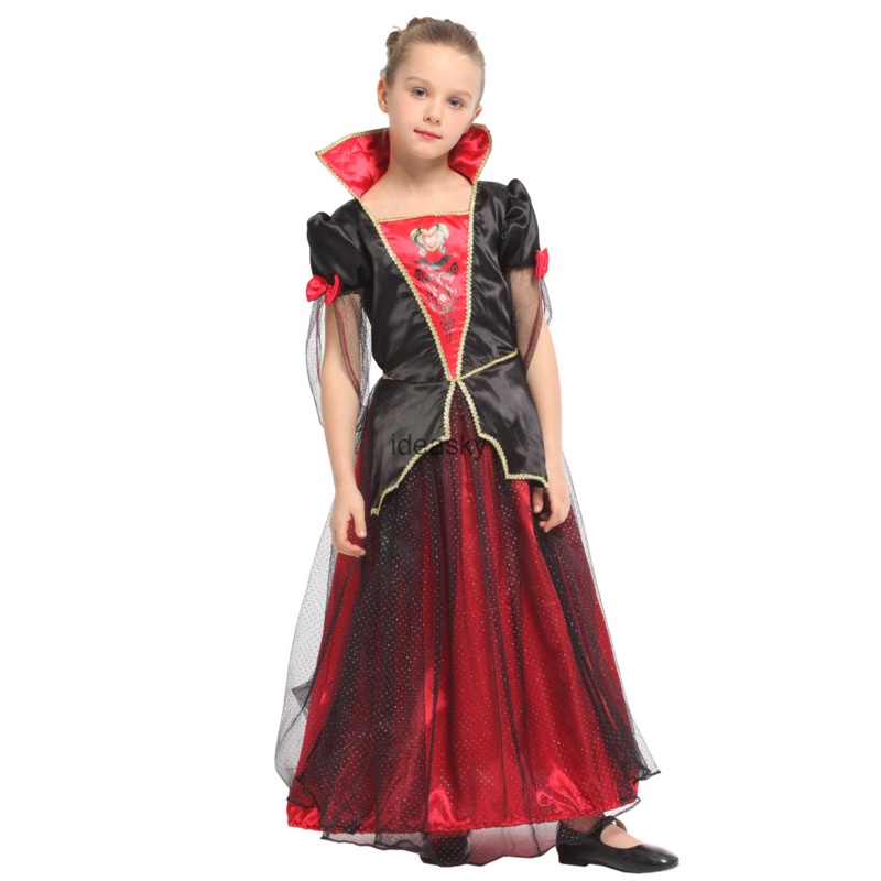 halloween costume for kids scary girls children vampire witch costume ...