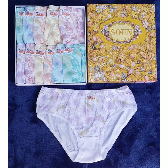 Original 12pcs / 1box SOEN Boxer Style Panty For Women's Available