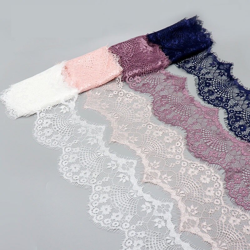 3Yards Width 9.5cm 14 Colors Option Flower Embroidered Lace Fabric Trim ...