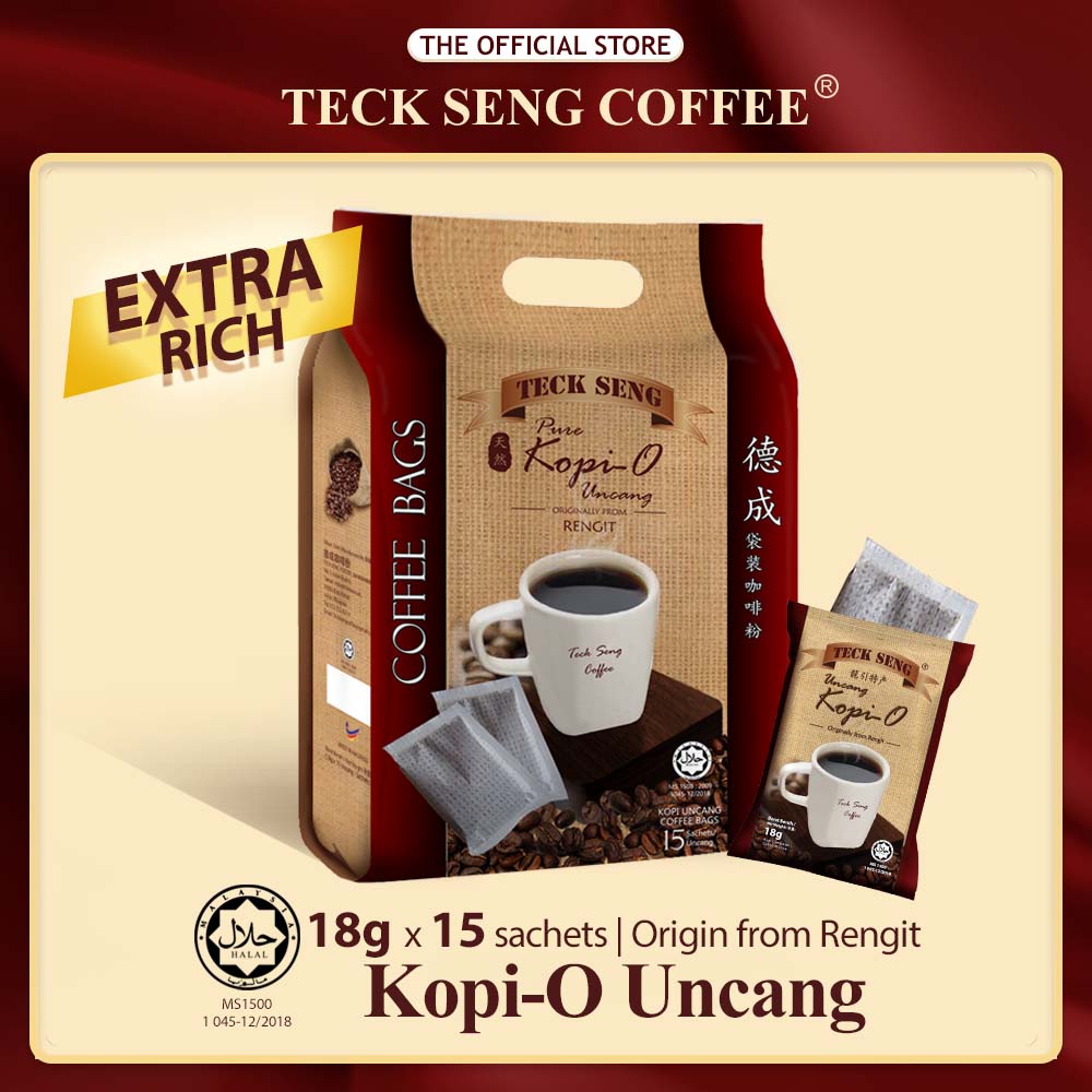 TECK SENG Official Store Pure Coffee O 18gx15 Sachets /Rengit Coffee