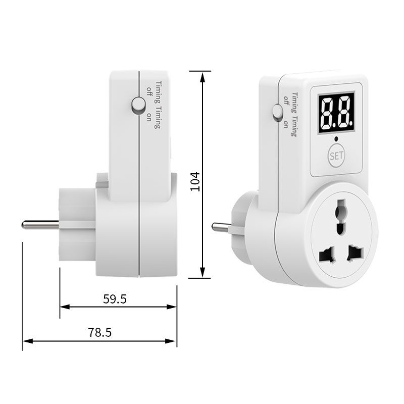 EU Plug Digital Countdown Timer Smart Control Plug-In Switch Socket ...