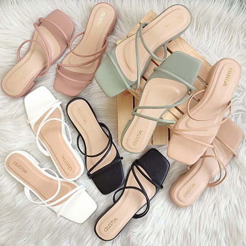⭐Celestialshoe.ph Jane Official 1inch Block Heels Sandals | Shopee ...