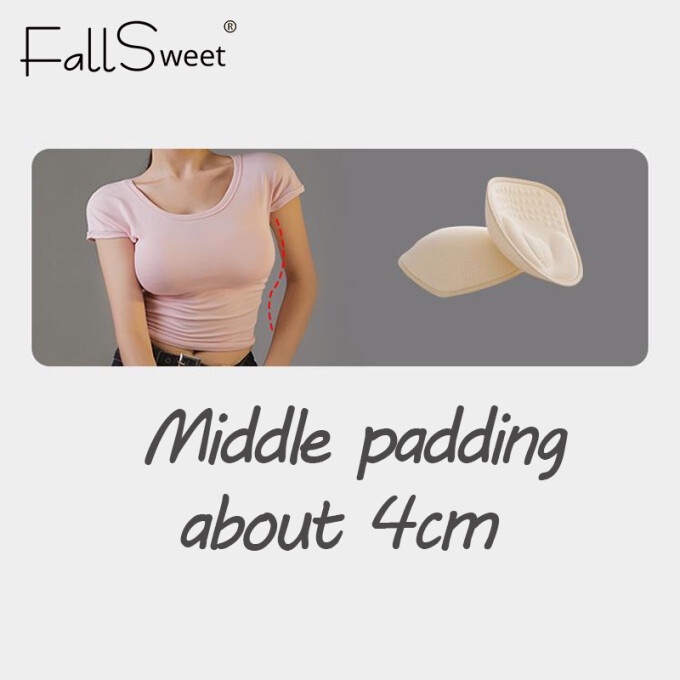 FallSweet 4/6cm Thick Sponge Bra Pads Push Up Breast Enhancer