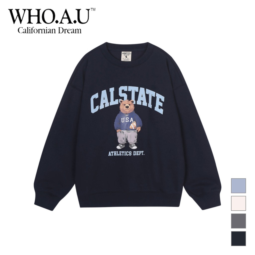 Ins WHO.A.U CALSTATE Steve Round Neck Sweatshirt
