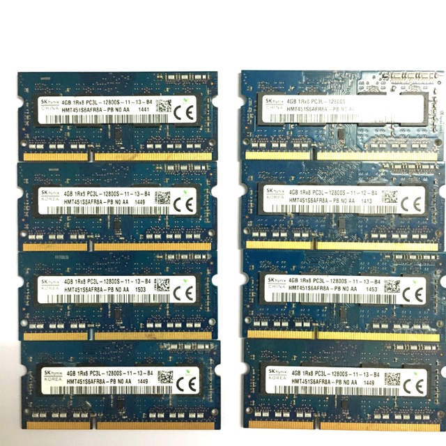 Barrette RAM SK Hynix 4Go DDR3 – SO-DIMM PC3L-12800S, 1Rx8, Neuve Sous Blister