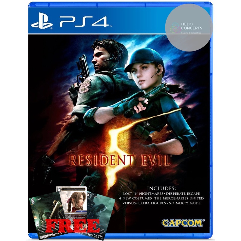 RESIDENT EVIL 5 PS4 GAME BRAND NEW SEALED WITH FREE FFTCG RARE CARDS ...