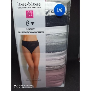 Essentials Davao on Instagram: Itse Bitse Hi-cut Slips Pack of 8 • 95%  cotton, 5% spandex • Ultra-soft • Hint of spandex for fit shape • Flat  elastic for smooth silhouette For