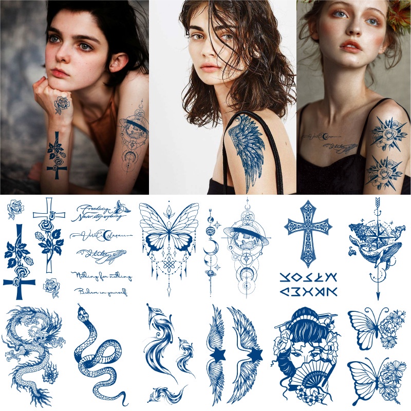 Tattoo stickers lasts to 15 Days Temporary Tattoos Magic Sticker ...