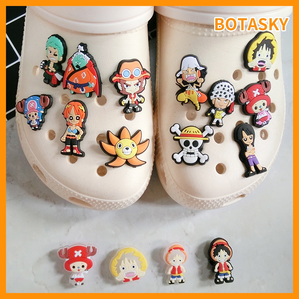 DIY Anime One Piece Japanese Cartoon Crocs Decorate Shoe Charms Pins