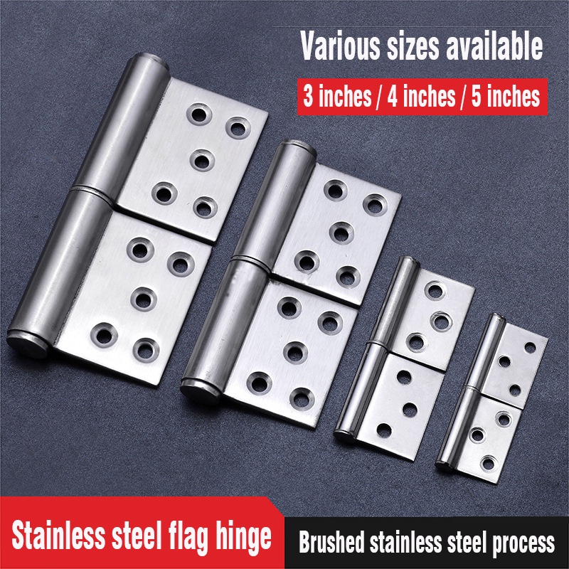 Stainless Steel Flag Hinges Heavy Duty Door Hinges PVC Plastic Door