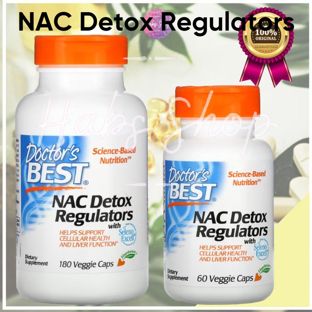 NAC Detox Regulators 600 mg Doctors Best 60 or 180 Veggie Caps | Shopee ...